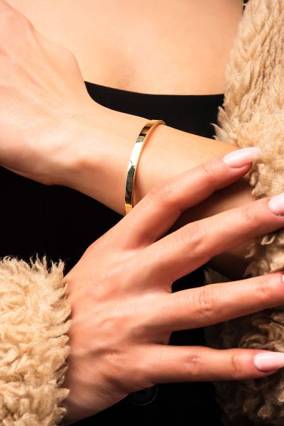 14 Ayar Altın Kelepçe Bilezik 14KLPC123 - Altınaşkı