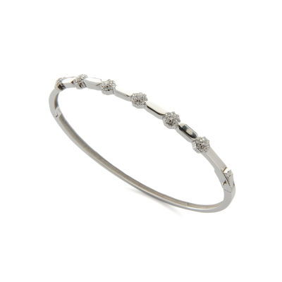 14 Ayar Beyaz Altın Kelepçe Bilezik 14KLPC92 - Altınaşkı