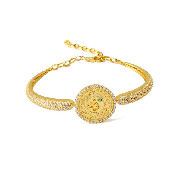 14 Ayar Tuğralı Altın Bilezik 14KLPC105 - Altınaşkı