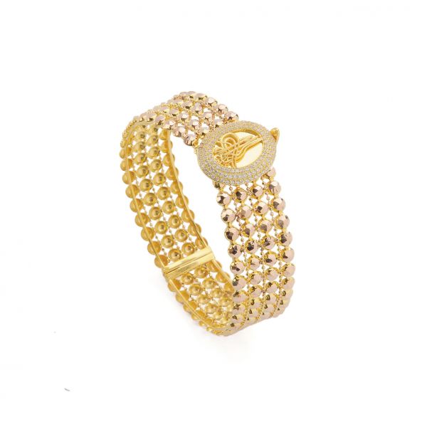 14 Ayar Tuğralı Altın Bilezik 14KLPC108 - Altınaşkı