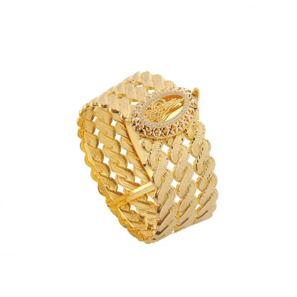 14 Ayar Tuğralı Altın Bilezik 14KLPC110 - Altınaşkı