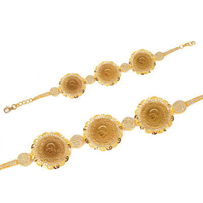 22 Ayar Altın Çeyrekli Bileklik 22KNY15 - Altınaşkı