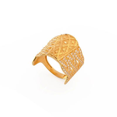 22 Ayar Altın Taşlı Yüzük 22YZK93 - Altınaşkı