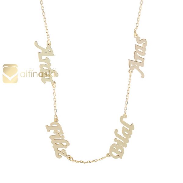 4 İsimli Altın Kolye FYA119 - Altınaşkı