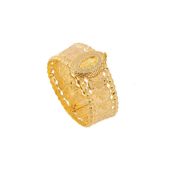 8 Ayar Altın Kelepçe Bilezik 8KLPC090 - Altınaşkı