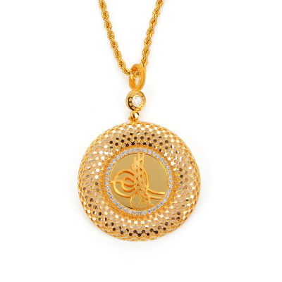 8 Ayar Altın Tuğralı Kolye 8KLY13 - Altınaşkı