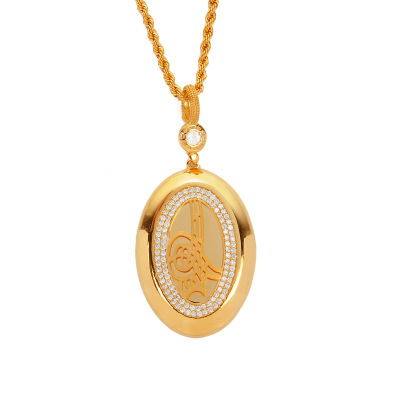 8 Ayar Altın Tuğralı Kolye 8KLY17 - Altınaşkı