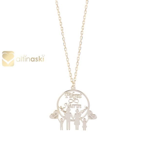 Aile İsimli Altın Kolye FYA146 - Altınaşkı
