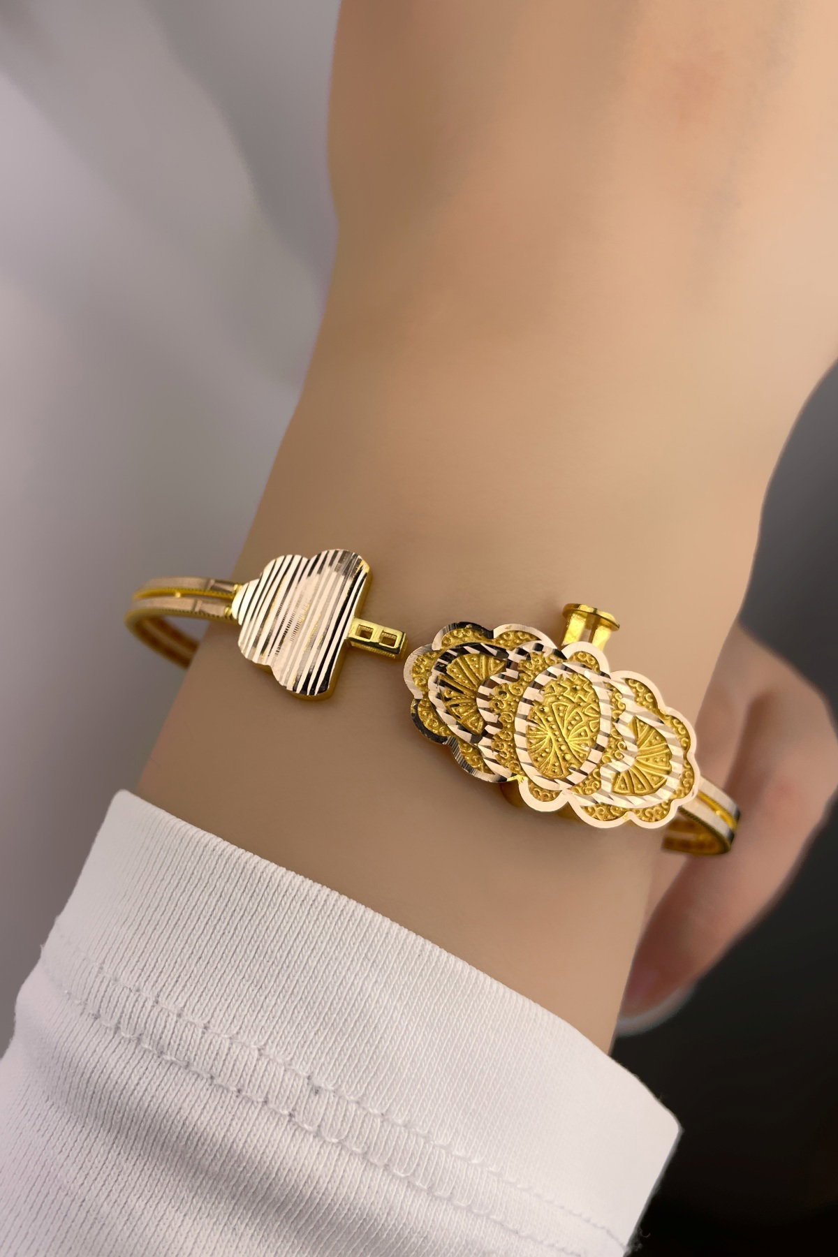 Ajda Erzurum Tokalı Altın Bilezik 8KLP151 - 4