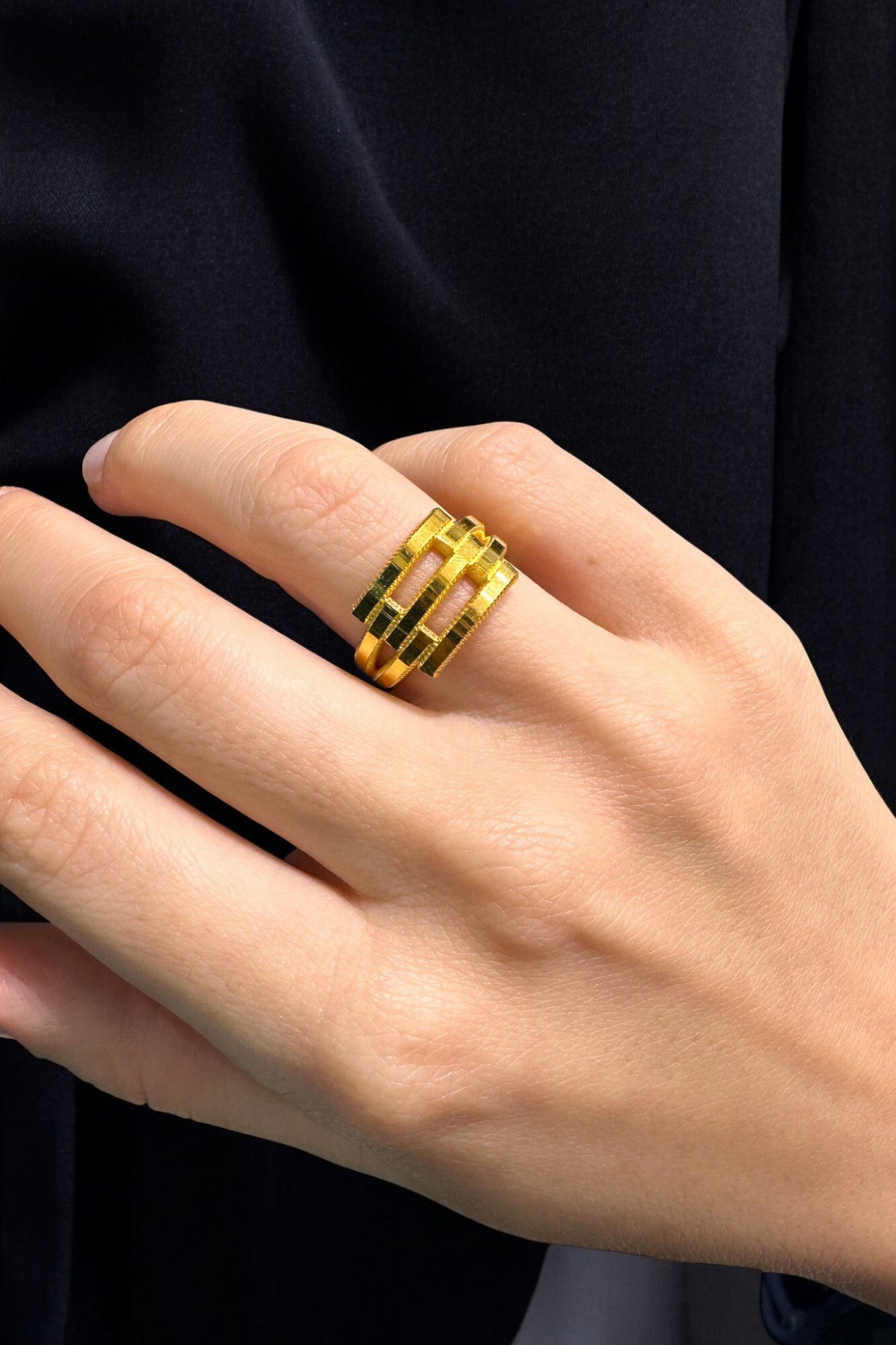 Ajda Kaburga Altın Yüzük 8YZK569 - 1