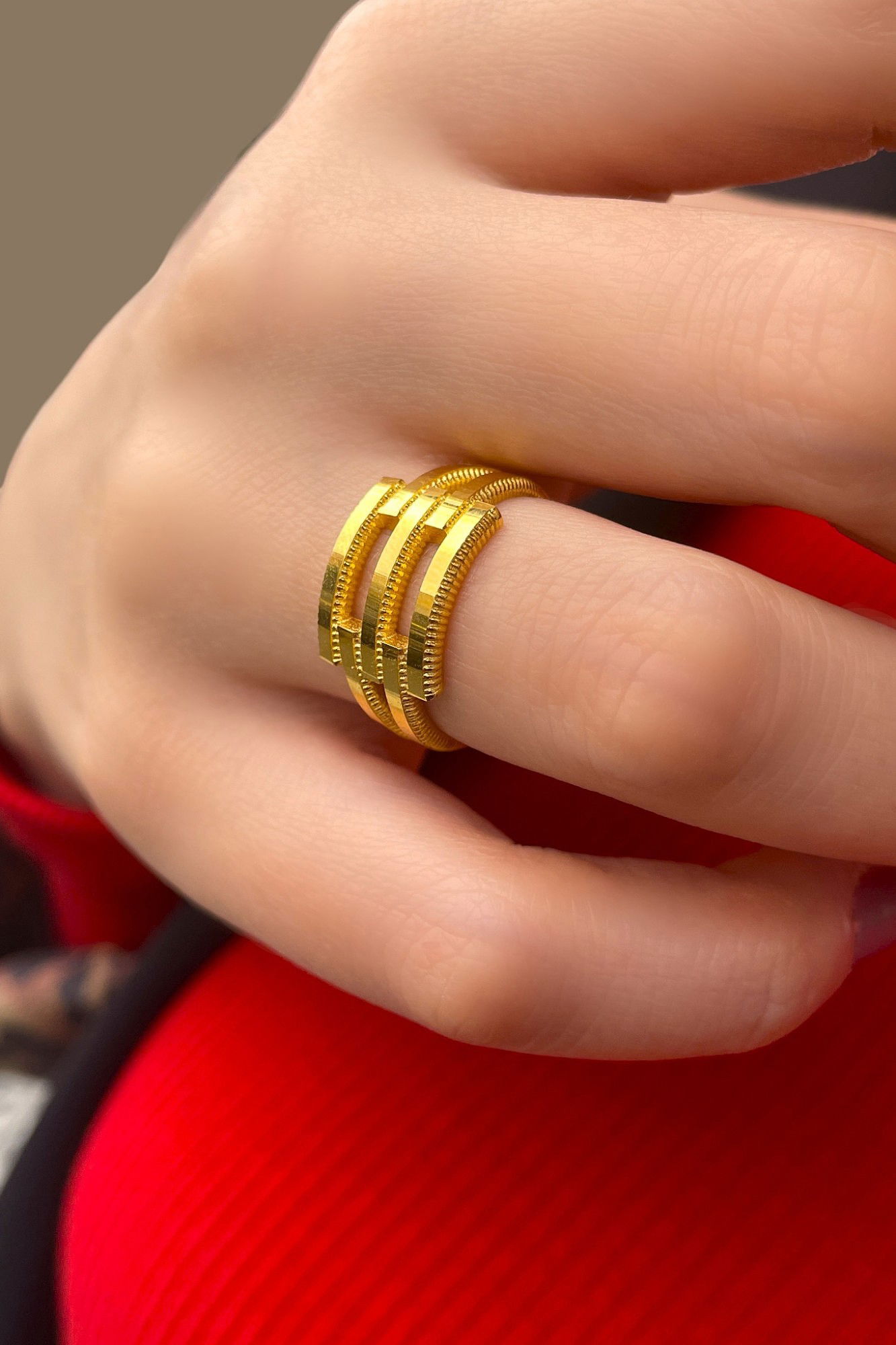 Ajda Kaburga Altın Yüzük 8YZK569 - 1