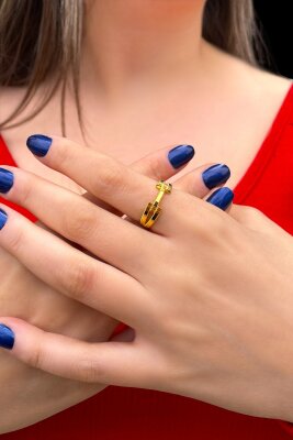 Ajda Taşsız Altın Yüzük 8YZK495 - 2