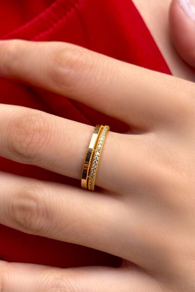 Ajdalı Taşlı Altın Yüzük 8YZK317 - Altınaşkı