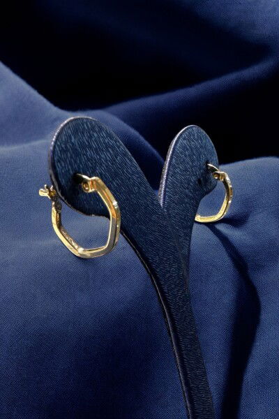 Altıgen Altın Küpe 14KP4636 - Altınaşkı