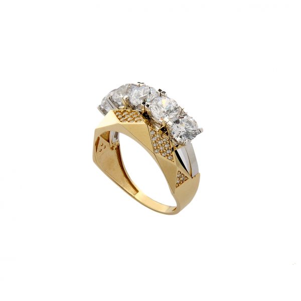 Altın Beştaşlı Alyans Yüzük 14YZ1777 - Altınaşkı