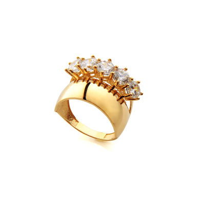 Altın Beştaşlı Alyans Yüzük 14YZ963 - Altınaşkı