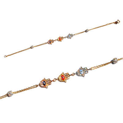 Altın Fatma Ana Göz Bileklik 14KNY196 - Altınaşkı