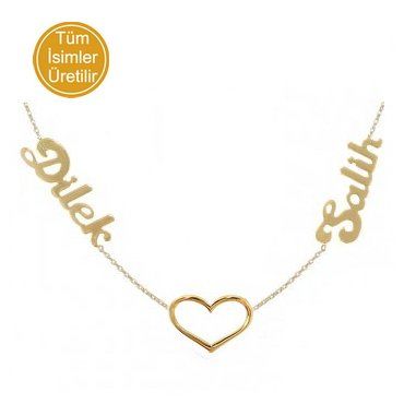 Altın İsimli Kolye 14KLY2008 - Altınaşkı