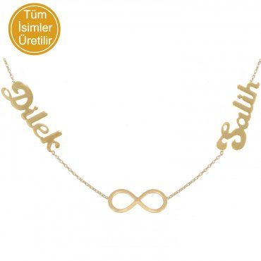 Altın İsimli Kolye 14KLY2007 - Altınaşkı