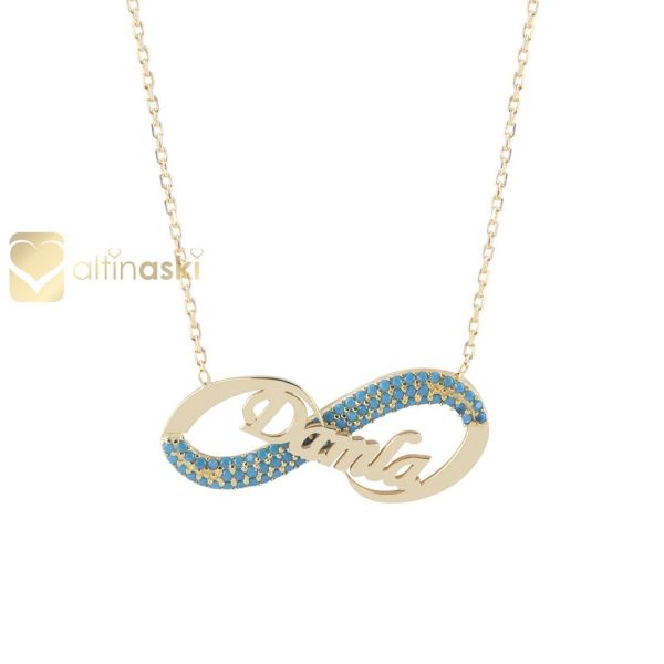 Altın İsimli Sonsuzluk Kolye FYA124 - Altınaşkı