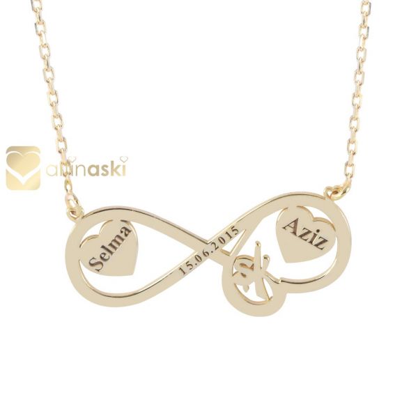 Altın İsimli Sonsuzluk Kolye FYA128 - Altınaşkı