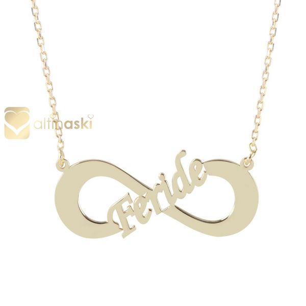 Altın İsimli Sonsuzluk Kolye FYA129 - Altınaşkı