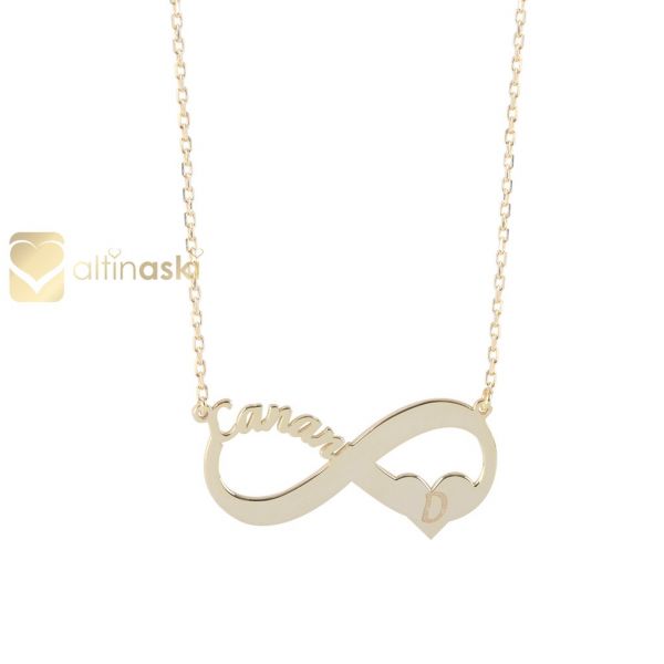 Altın İsimli Sonsuzluk Kolye FYA130 - Altınaşkı
