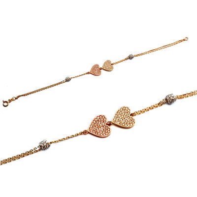 Altın Kalpli Bileklik 14KNY198 - Altınaşkı