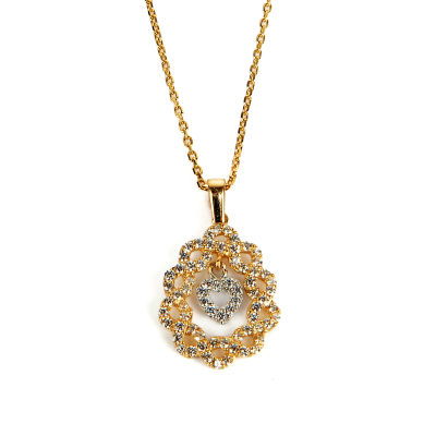 Altın Kalpli Kolye 14KLY563 - Altınaşkı