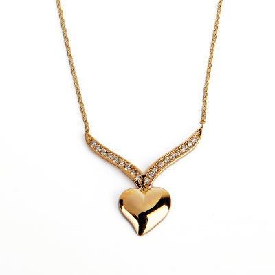 Altın Kalpli Kolye 14KLY590 - Altınaşkı