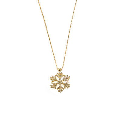 Altın Kar Tanesi Kolye 14KLY167 - Altınaşkı
