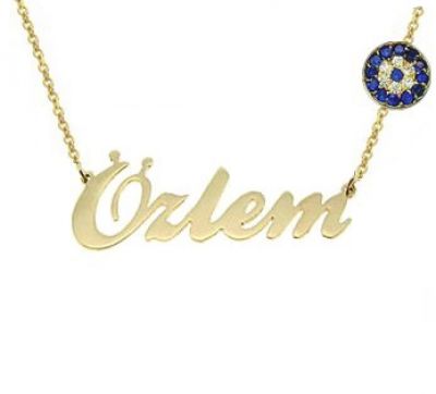 Altın İsimli Kolye 14KLY2015 - Altınaşkı