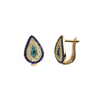 Altın Nazar Küpe 14KP940 - Altınaşkı