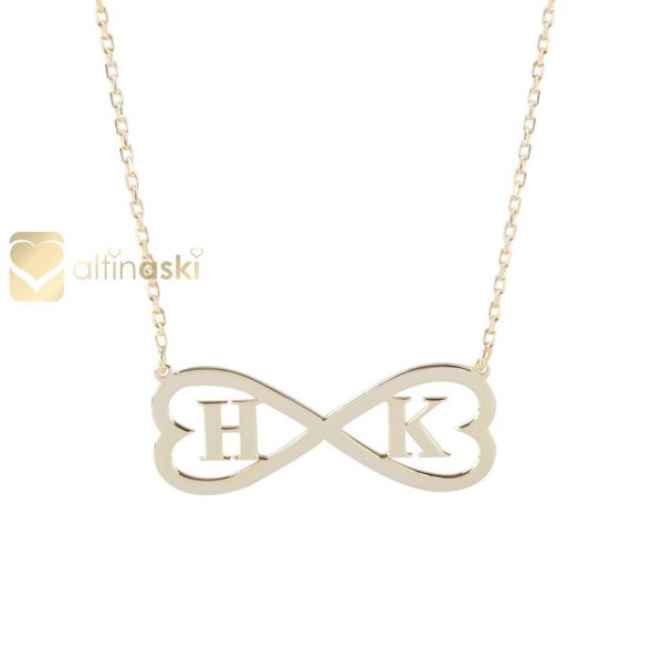 Altın Sonsuzluk Harfli Kolye FYA133 - Altınaşkı
