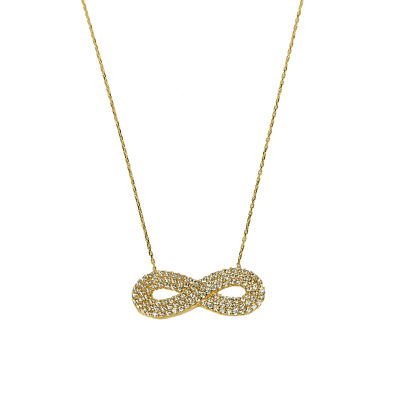 Altın Sonsuzluk Kolye 14KLY171 - Altınaşkı