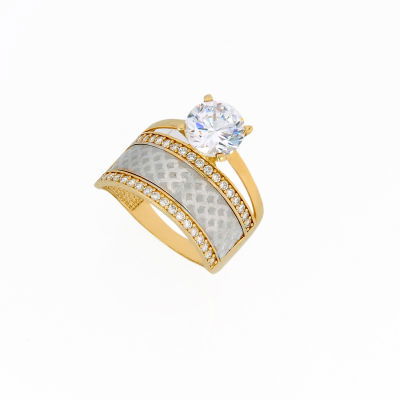 Altın Tektaşlı Alyans Yüzük 14YZ70 - Altınaşkı