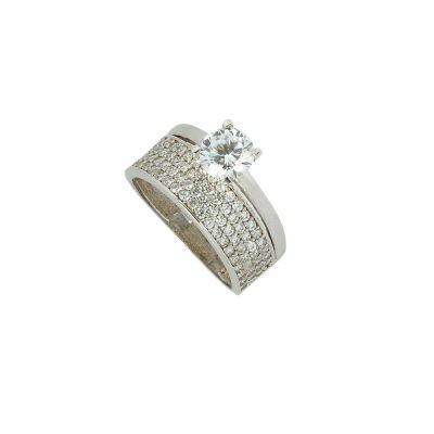 Altın Tektaşlı Alyans Yüzük 14YZ80 - Altınaşkı