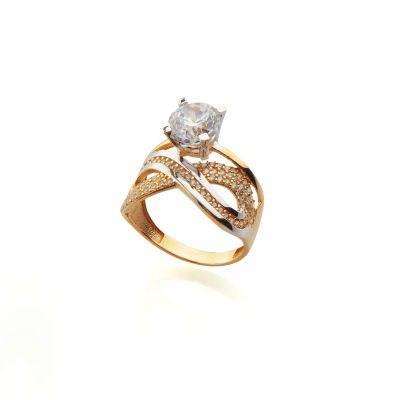 Altın Tektaşlı Sonsuzluk Alyans Yüzük 14YZ964 - Altınaşkı