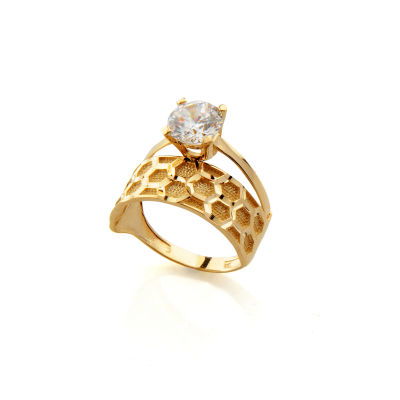 Altın Tektaşlı Yüzük 14YZ972 - Altınaşkı