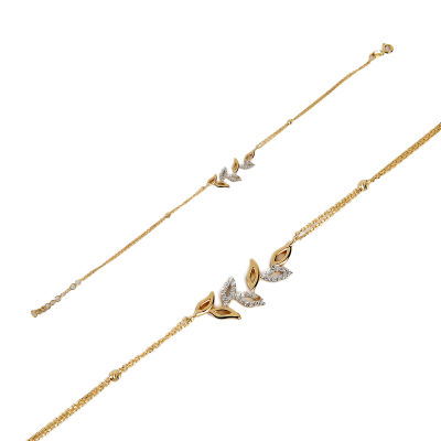 Altın Yaprak Bileklik 14KNY307 - Altınaşkı