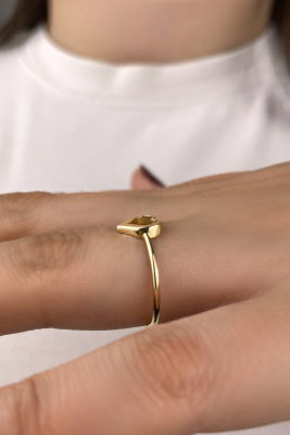 Altınaşkı Kalp Altın Yüzük 14YZ9043 - 3