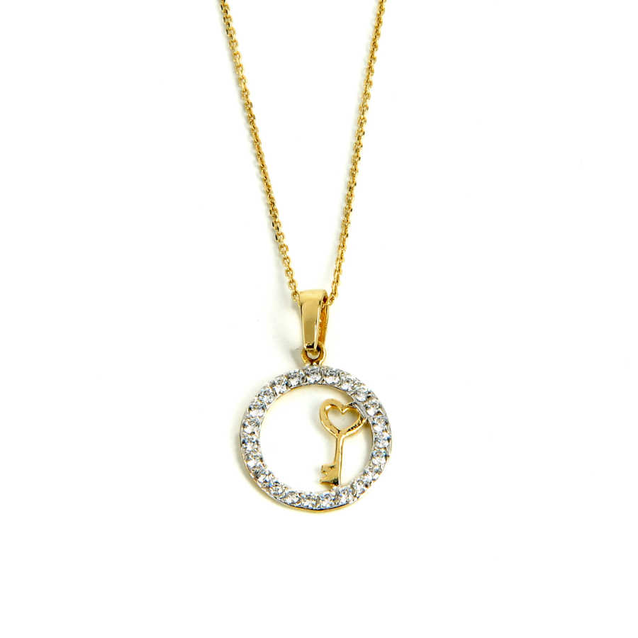 Anahtarlı Altın Kolye 14KLY121 - 1