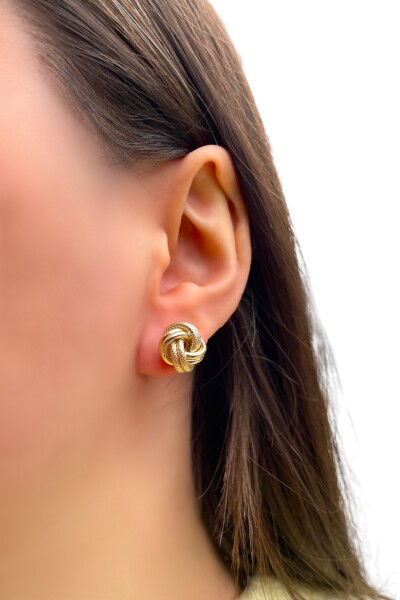 Aşk Düğümü Altın Küpe 14KP2698 - Altınaşkı