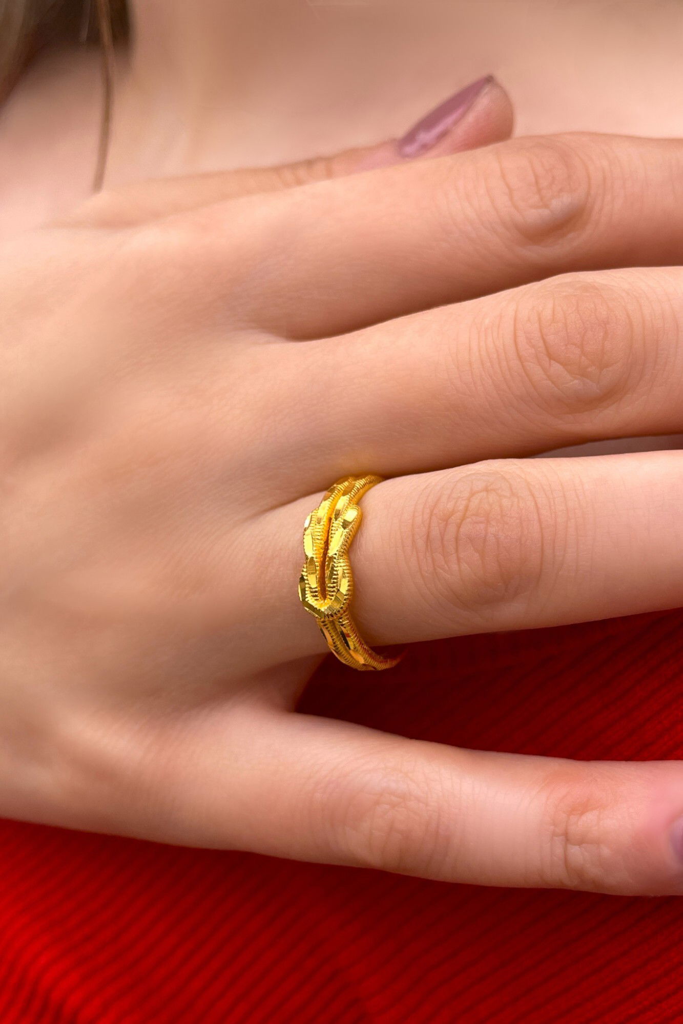 Aşk Düğümü Altın Yüzük 14YZ7648 - 2