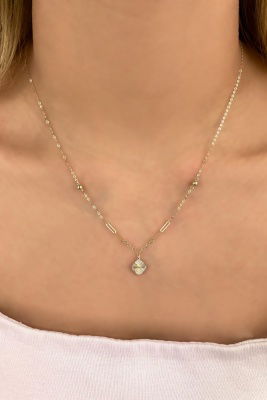 Ataş Figürlü Altın Kolye 14KLY922 - 2