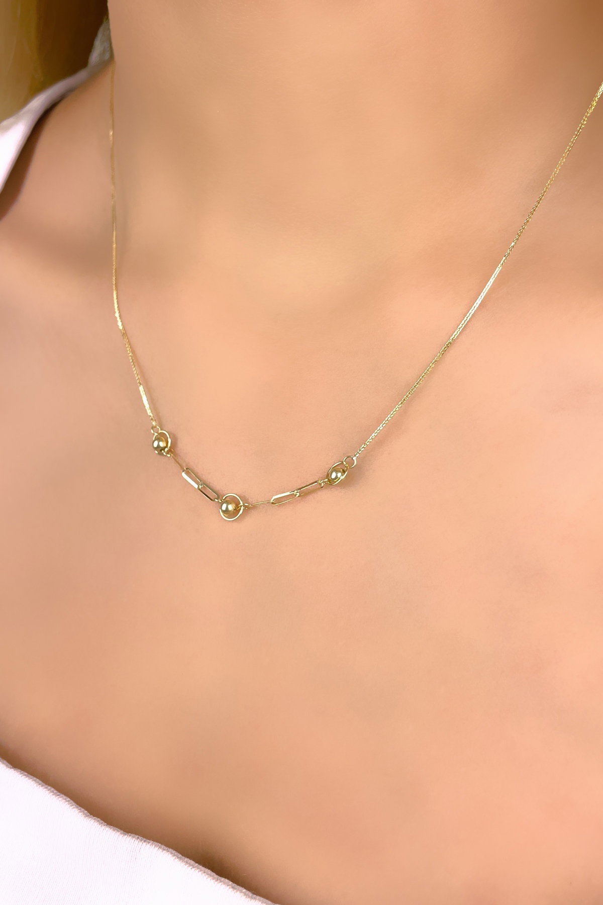 Ataş İtalyan Altın Kolye 14KLY933 - 1