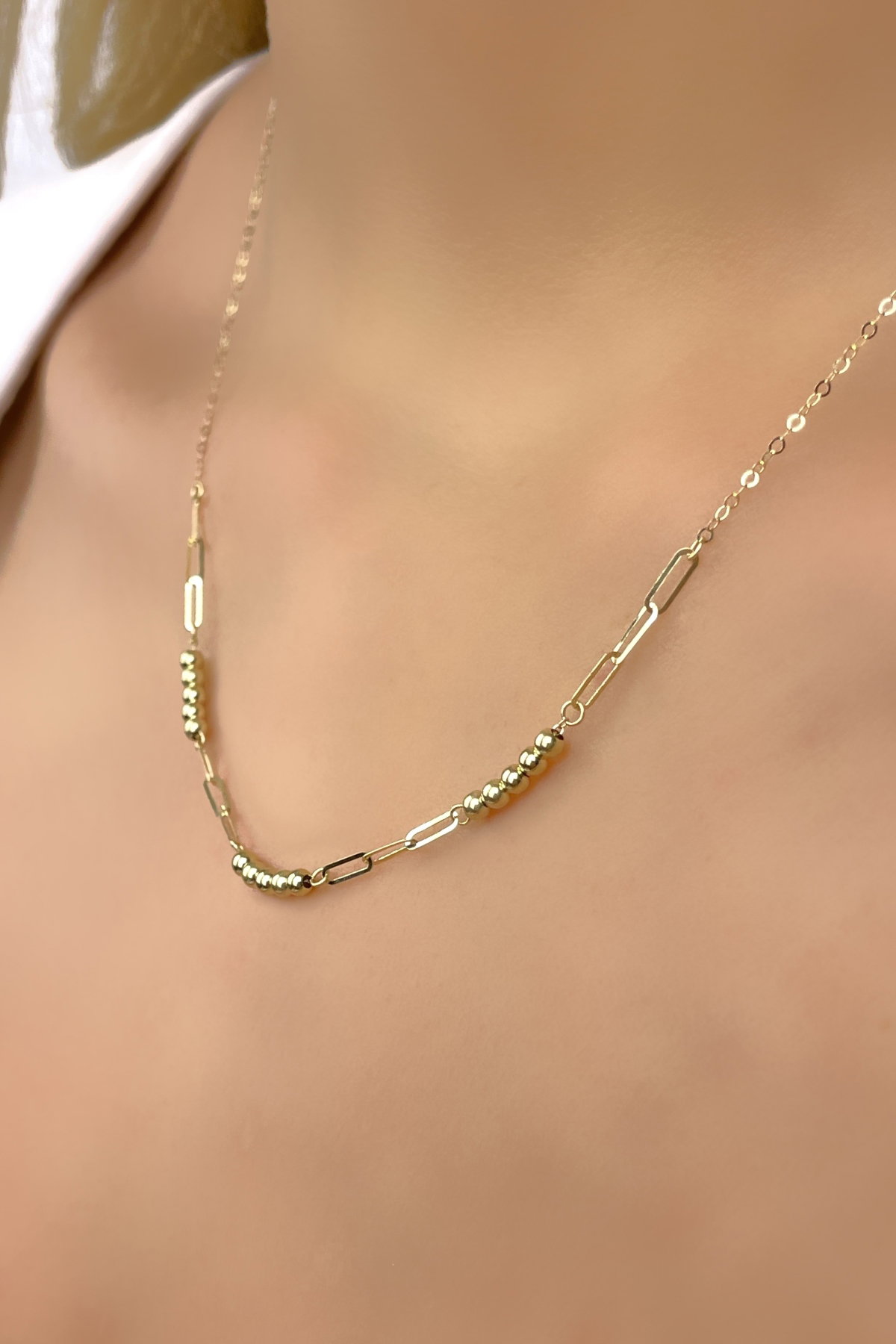 Ataş Toplu Altın Kolye 14KLY1033 - 1