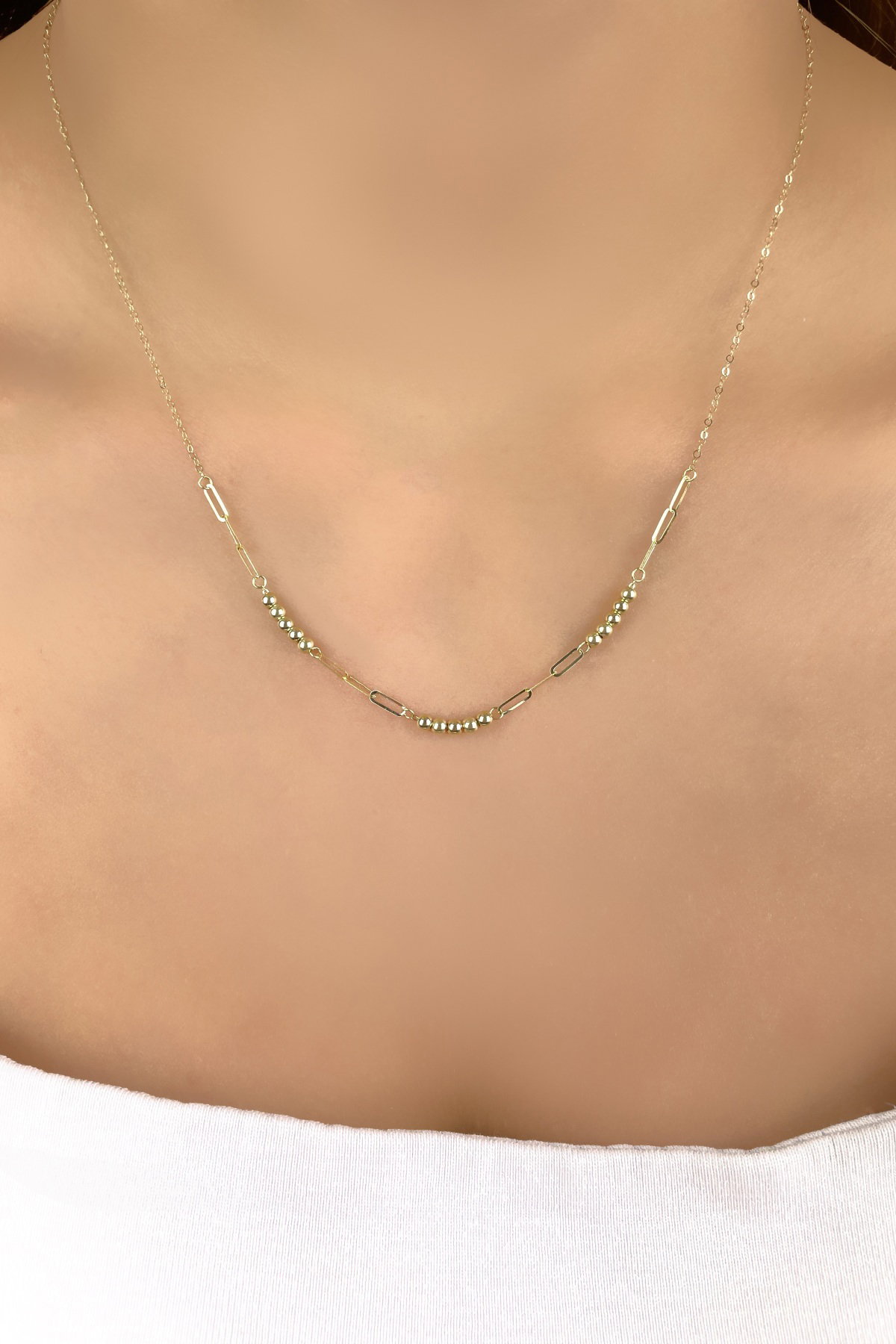 Ataş Toplu Altın Kolye 14KLY1033 - 2