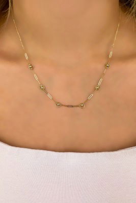 Ataş Toplu Altın Kolye 14KLY918 - 2