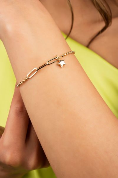 Ataşlı Yıldız Altın Bileklik 8KNY964 - Altınaşkı